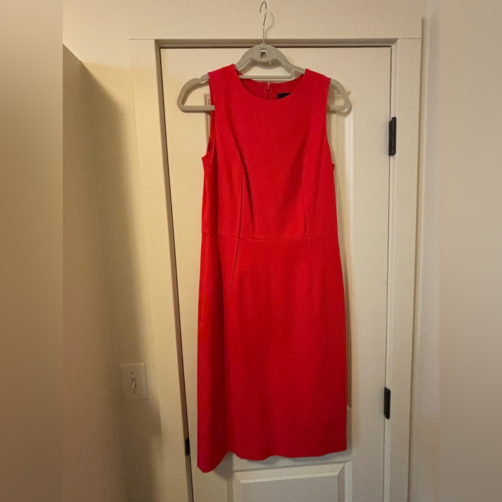 NWOT J. Crew Vibrant Red Midi Dress
